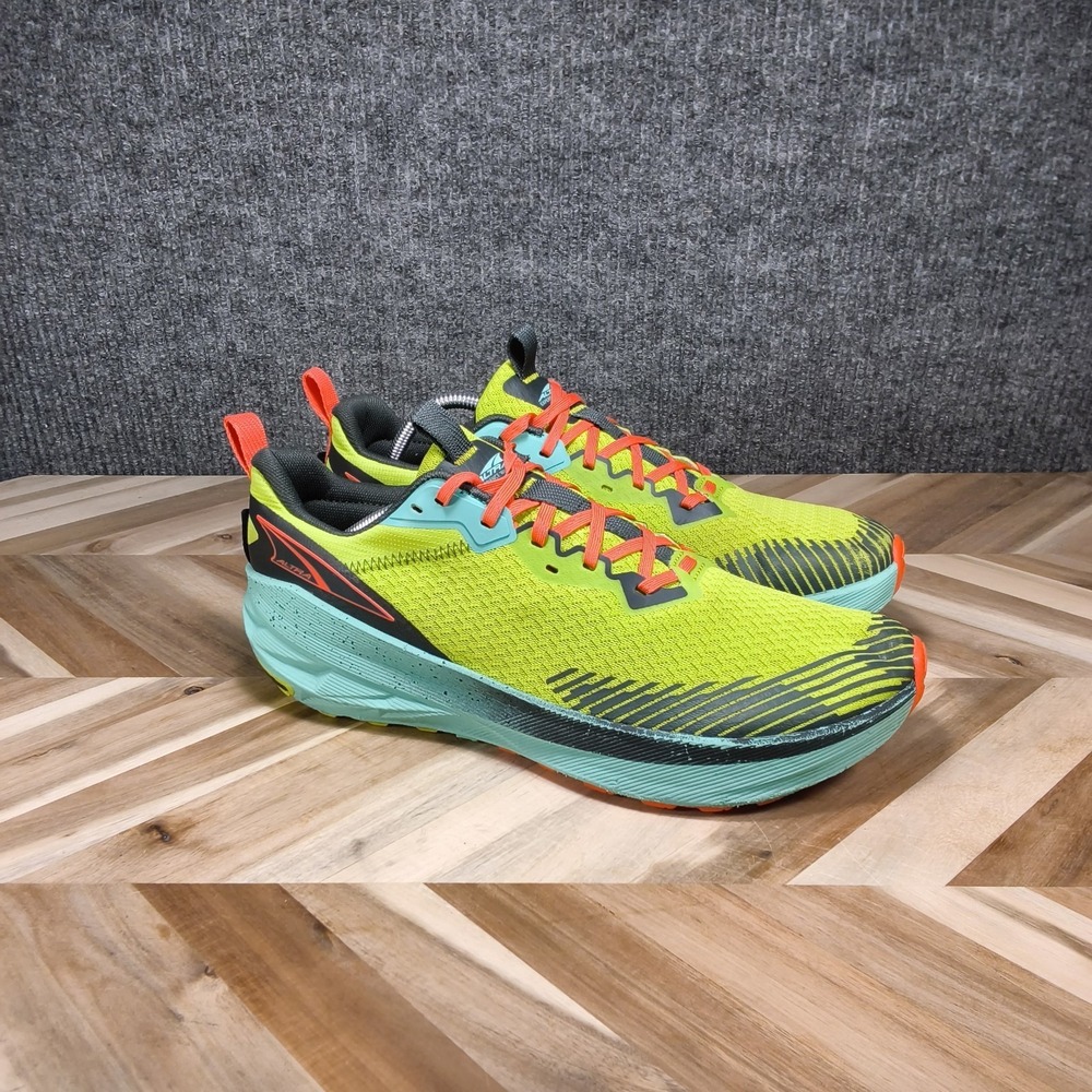 Altra Experience Wild 2 Gray Lime Trail Running Shoes Men's Size 12 Low Drop